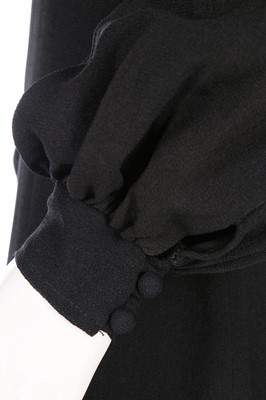 Lot 37 - An Ossie Clark black moss crepe dress, circa...