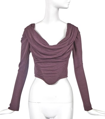 Lot 203 - A Vivienne Westwood purple viscose corset top, late 1990s-early 2000s