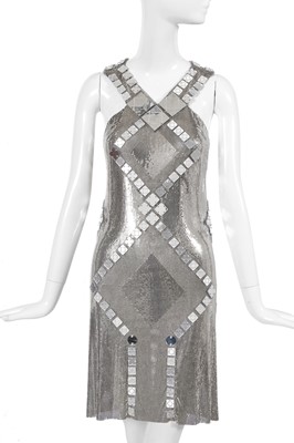 Lot 133 - A Versace oroton and mirror embellished cocktail dress, Autumn-Winter 2007-08