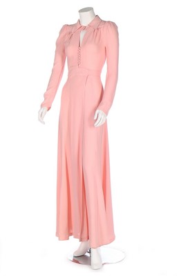 Lot 38 - An Ossie Clark for Radley pale pink moss crêpe...
