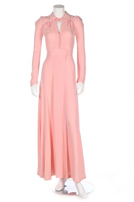 Lot 38 - An Ossie Clark for Radley pale pink moss crêpe...