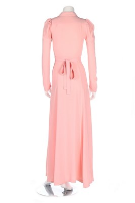 Lot 38 - An Ossie Clark for Radley pale pink moss crêpe...