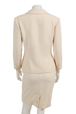 Lot 232 - A Chanel by Karl Lagerfeld cream wool suit, Cruise 1995