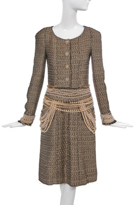 Lot 22 - A fine Chanel by Karl Lagerfeld fantasy tweed coat dress, 'Paris-Bombay', Métiers d'Art, Pre-Fall 2012