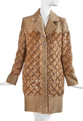 Lot 11 - A fine Chanel by Karl Lagerfeld faux-fur and chenille tweed coat, 'Paris - Cosmopolite' collection, Métiers d'Art, Pre-Fall 2017
