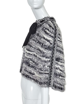 Lot 5 - A Chanel by Karl Lagerfeld knitted grey wool capelet, 'Paris-Rome' collection, Métiers d'Art, Pre-Fall 2016