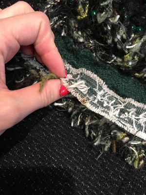 Lot 26 - A fine Chanel by Karl Lagerfeld black and green double-breasted tweed jacket, Autumn-Winter 2011-12