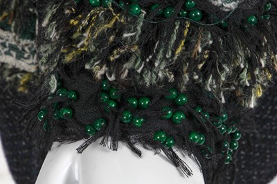 Lot 26 - A fine Chanel by Karl Lagerfeld black and green double-breasted tweed jacket, Autumn-Winter 2011-12