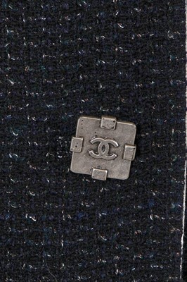 Lot 26 - A fine Chanel by Karl Lagerfeld black and green double-breasted tweed jacket, Autumn-Winter 2011-12