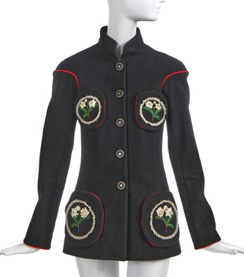 Lot 15 - A fine Chanel by Karl Lagerfeld felted black wool jacket, 'Paris-Salzburg' collection, Métiers d'Art, Pre-Fall 2015