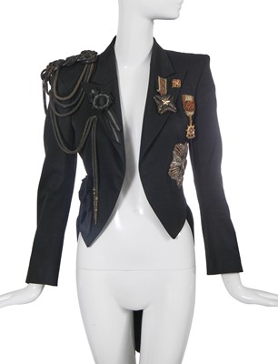 Lot 86 - A Balmain by Christophe Decarnin embellished black wool tailcoat, Spring-Summer 2010