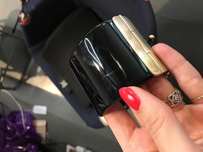 Lot 20 - A Chanel black perspex cuff, 'Paris-Dallas' collection, Métiers d'Art, Pre-Fall 2014