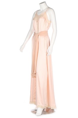 Lot 49 - A Bill Gibb pale pink satin negligee-style...