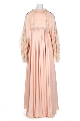 Lot 49 - A Bill Gibb pale pink satin negligee-style...