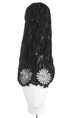 Lot 80 - A Stephen Jones for Thom Browne feather hat/headpiece circa 2010