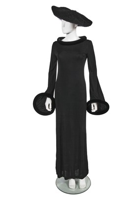 Lot 464 - A Jean Paul Gaultier black dress and hat, 'Le Troisième Millénaire Sera Amour' collection, Autumn-Winter 1999-2000