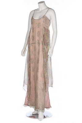 Lot 51 - A Bill Gibb floral printed chiffon ensemble,...
