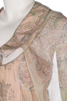 Lot 51 - A Bill Gibb floral printed chiffon ensemble,...