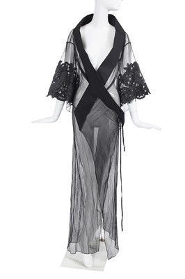 Lot 162 - A Jean Paul Gaultier black tulle kimono, 'Les Touristes Japonaises au Louvre' collection, Spring-Summer 1999