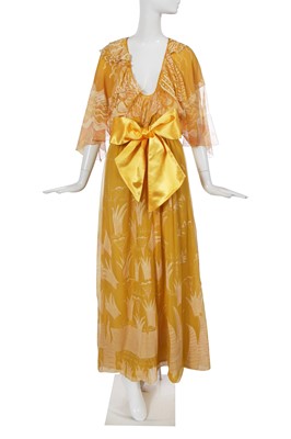 Lot 312 - A Zandra Rhodes printed chiffon gown, 1975