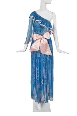 Lot 317 - A Zandra Rhodes printed chiffon dress, 'Cactus and Cowboy' collection, Spring-Summer 1976