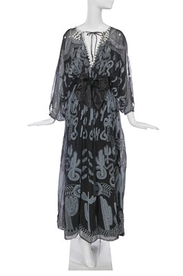 Lot 319 - A Zandra Rhodes printed chiffon dress, 'Cactus and Cowboy' collection, Spring-Summer 1976