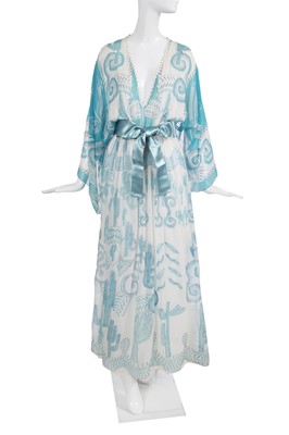 Lot 320 - A Zandra Rhodes printed chiffon dress, 'Cactus and Cowboy' collection, Spring-Summer 1976