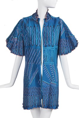 Lot 335 - A Zandra Rhodes printed satin jacket, 1980
