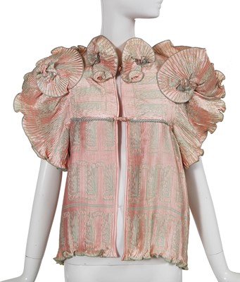 Lot 339 - A Zandra Rhodes printed satin jacket, ‘African’ collection, Spring-Summer 1981