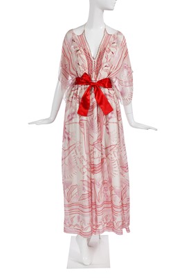 Lot 345 - A Zandra Rhodes printed chiffon dress, 'Mount Olympus' collection, Spring-Summer 1983