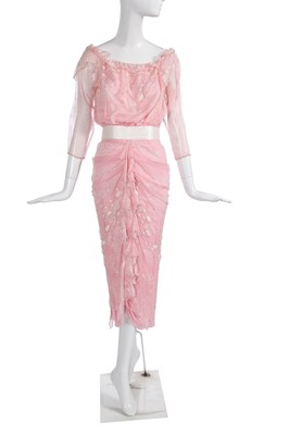 Lot 348 - A Zandra Rhodes printed chiffon 'Mermaid' dress, 'Fables of the Sea' collection, Spring-Summer 1984