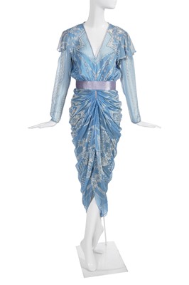 Lot 357 - A Zandra Rhodes printed chiffon dress, 'India Revisited' collection, Autumn-Winter 1985-86