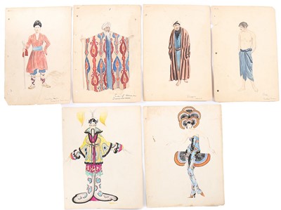 Lot 187 - Six Gilbert Adrian costume designs, probably...