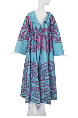 Lot 353 - A Zandra Rhodes printed felt circle coat, 2015