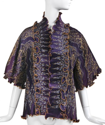 Lot 360 - A Zandra Rhodes printed satin jacket, 'Ode to Woman' collection, Autumn-Winter 1986-87