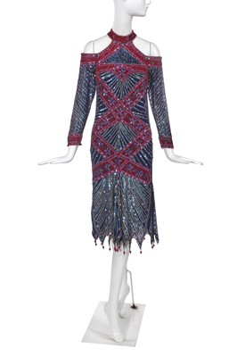 Lot 362 - A Zandra Rhodes beaded dress, 'If You Wish Upon a Star' collection, Autumn-Winter 1987