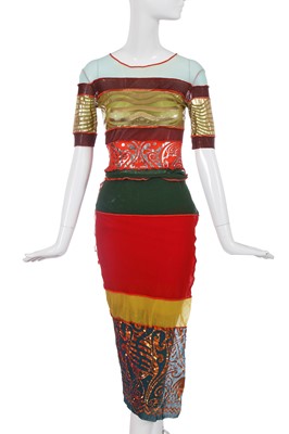 Lot 165 - A Jean Paul Gaultier printed mesh dress, 'Cyberbaba' collection, Spring-Summer 1996