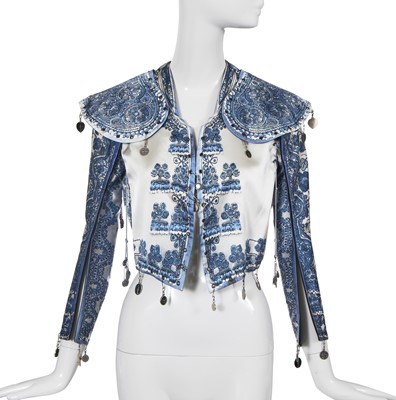 Lot 119 - A fine Jean Paul Gaultier printed satin matador's 'chaquetilla', ‘Appel d’air, merci Calder’ collection, Spring-Summer 2003