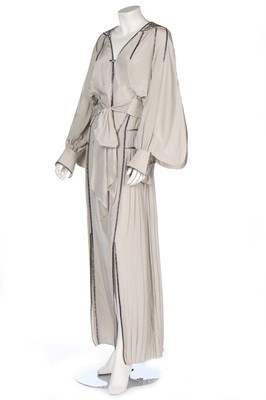 Lot 60 - A Bill Gibb grey silk evening ensemble, circa...