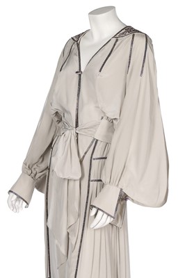 Lot 60 - A Bill Gibb grey silk evening ensemble, circa...