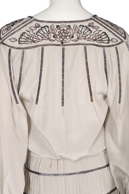 Lot 60 - A Bill Gibb grey silk evening ensemble, circa...