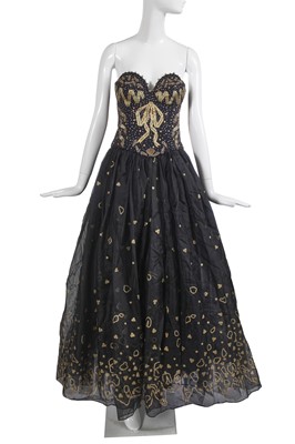 Lot 368 - A Zandra Rhodes ballgown, 'Celestial Bodies' collection, Autumn-Winter 1991-92