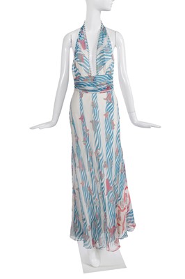 Lot 374 - A Zandra Rhodes printed chiffon dress, 'House of Zandra' collection, Spring-Summer 2007