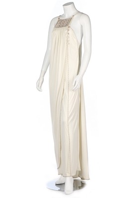 Lot 61 - A Bill Gibb off-white Quiana jersey evening...