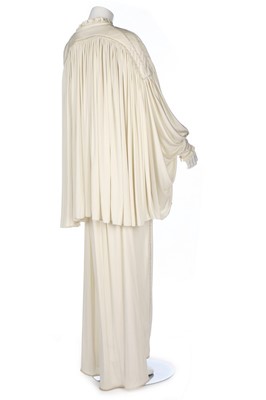 Lot 61 - A Bill Gibb off-white Quiana jersey evening...