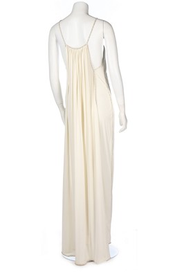 Lot 61 - A Bill Gibb off-white Quiana jersey evening...