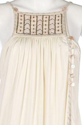 Lot 61 - A Bill Gibb off-white Quiana jersey evening...