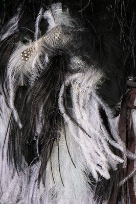 Lot 62 - A Bill Gibb Ostrich feather jacket, circa 1976,...