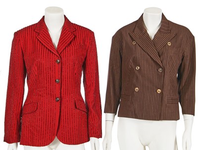 Lot 339 - Two Jean Paul Gaultier jackets, ‘Le Couple Adam et Ève, Rastas d’Aujourd’Hui’ collection, Spring-Summer 1991