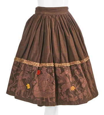 Lot 260 - A Westwood/ McLaren printed cotton skirt 'Nostalgia of Mud' (Buffalo) collection, Autumn-Winter 1982-83